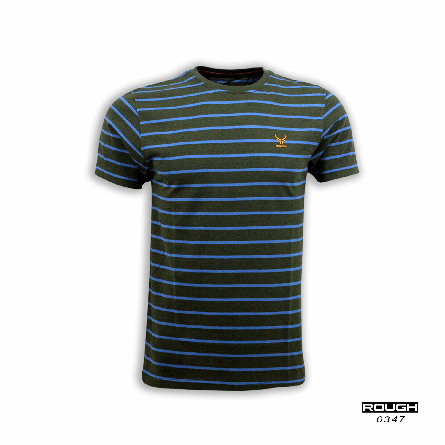 ROUGH Crew-neck T-shirts | 0347 | Blue - ROUGH CLOTHING