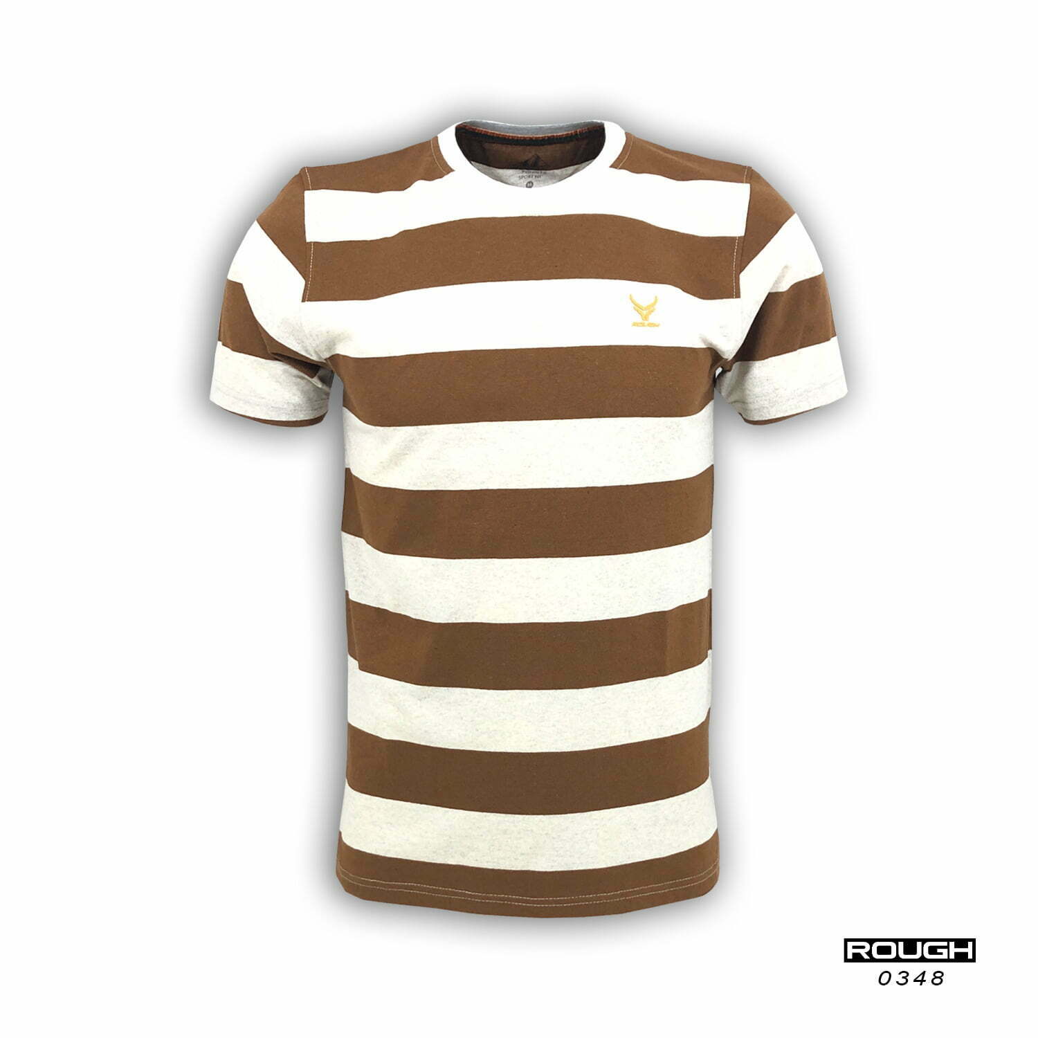 ROUGH Crew-neck T-shirts | 0348 | brown - ROUGH CLOTHING