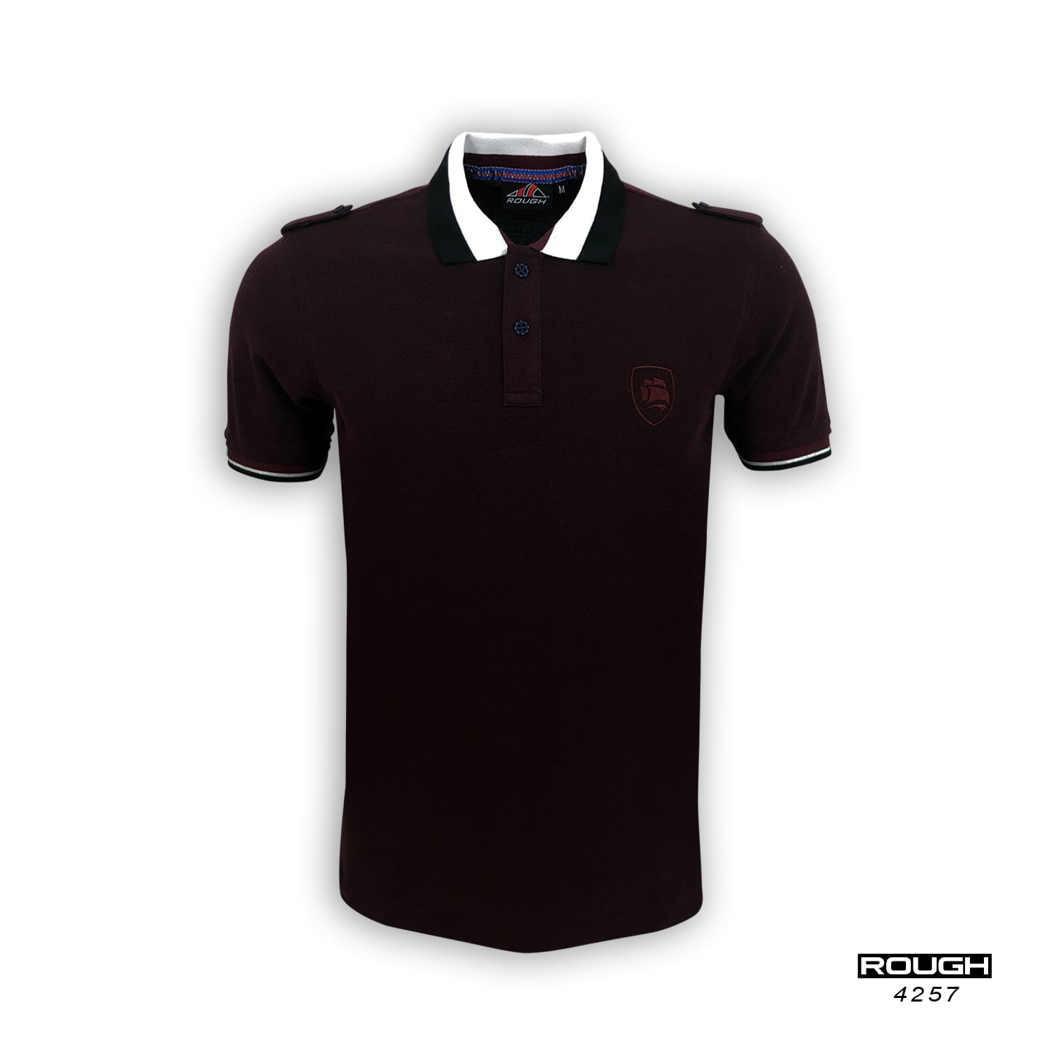 ROUGH Polo T-shirts | 4257 | maroon - ROUGH CLOTHING