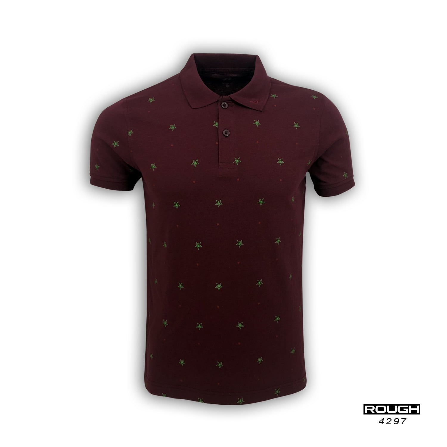 ROUGH Polo T-shirts | 4297 | maroon - ROUGH CLOTHING