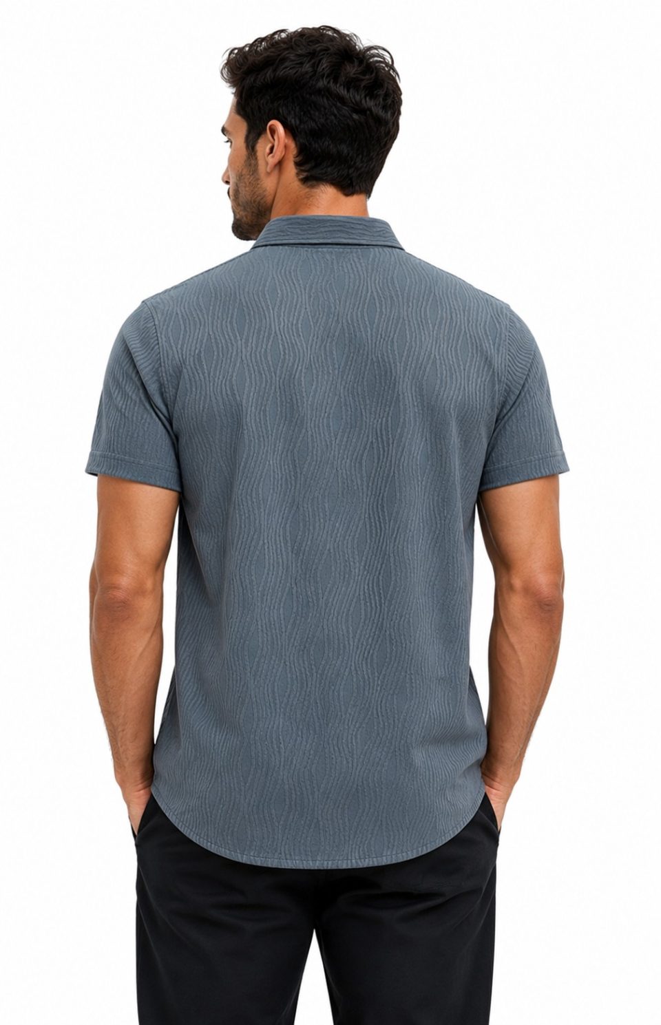 Rough Clothing textured knit polo shirt premium street smart wear Men’s modern athletic polo fashion Sri Lanka Luxury casual knit polo by Rough Clothing