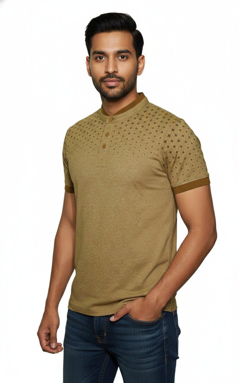 ROUGH T-Shirt Chinese collar | 4528