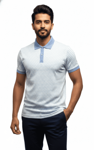 Rough Clothing textured knit polo shirt premium street smart wear Men’s modern athletic polo fashion Sri Lanka Luxury casual knit polo by Rough Clothing