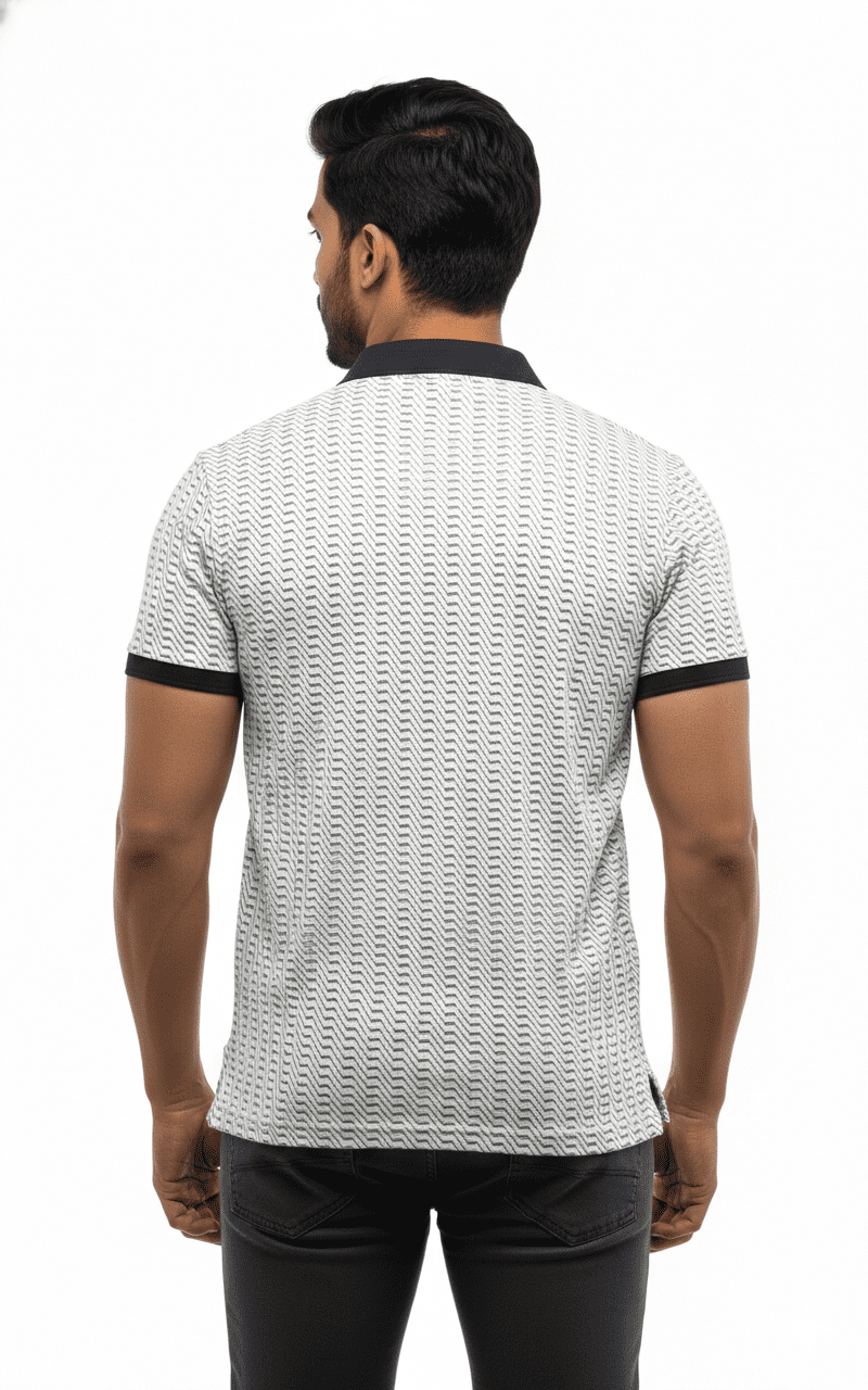 Rough Clothing textured knit polo shirt premium street smart wear Men’s modern athletic polo fashion Sri Lanka Luxury casual knit polo by Rough Clothing
