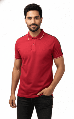 Rough Clothing textured knit polo shirt premium street smart wear Men’s modern athletic polo fashion Sri Lanka Luxury casual knit polo by Rough Clothing